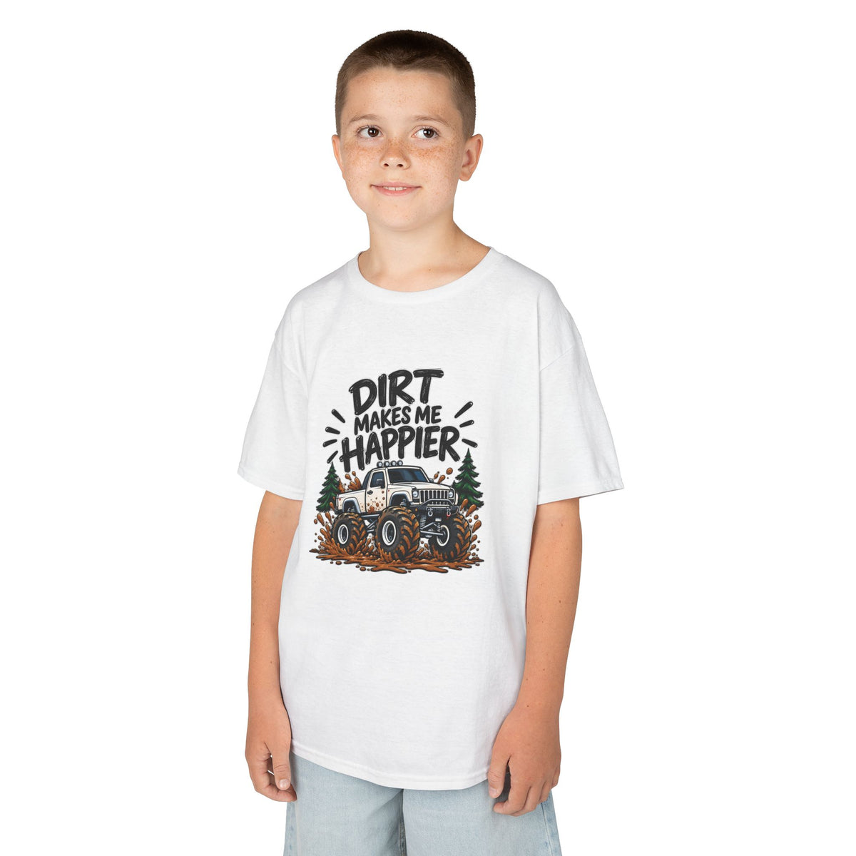 Dirt Makes Me Happier Kids Heavy Cotton™ Tee