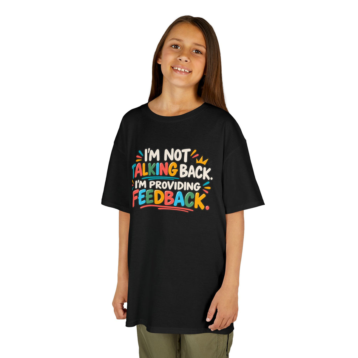 I'm Not Talking Back, Humor Kids Heavy Cotton™ Tee