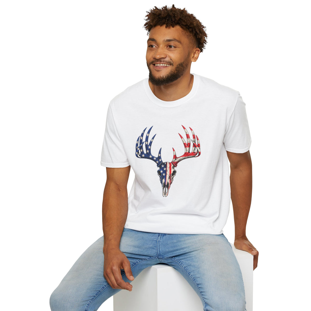 Patriotic Deer Skull T-Shirt