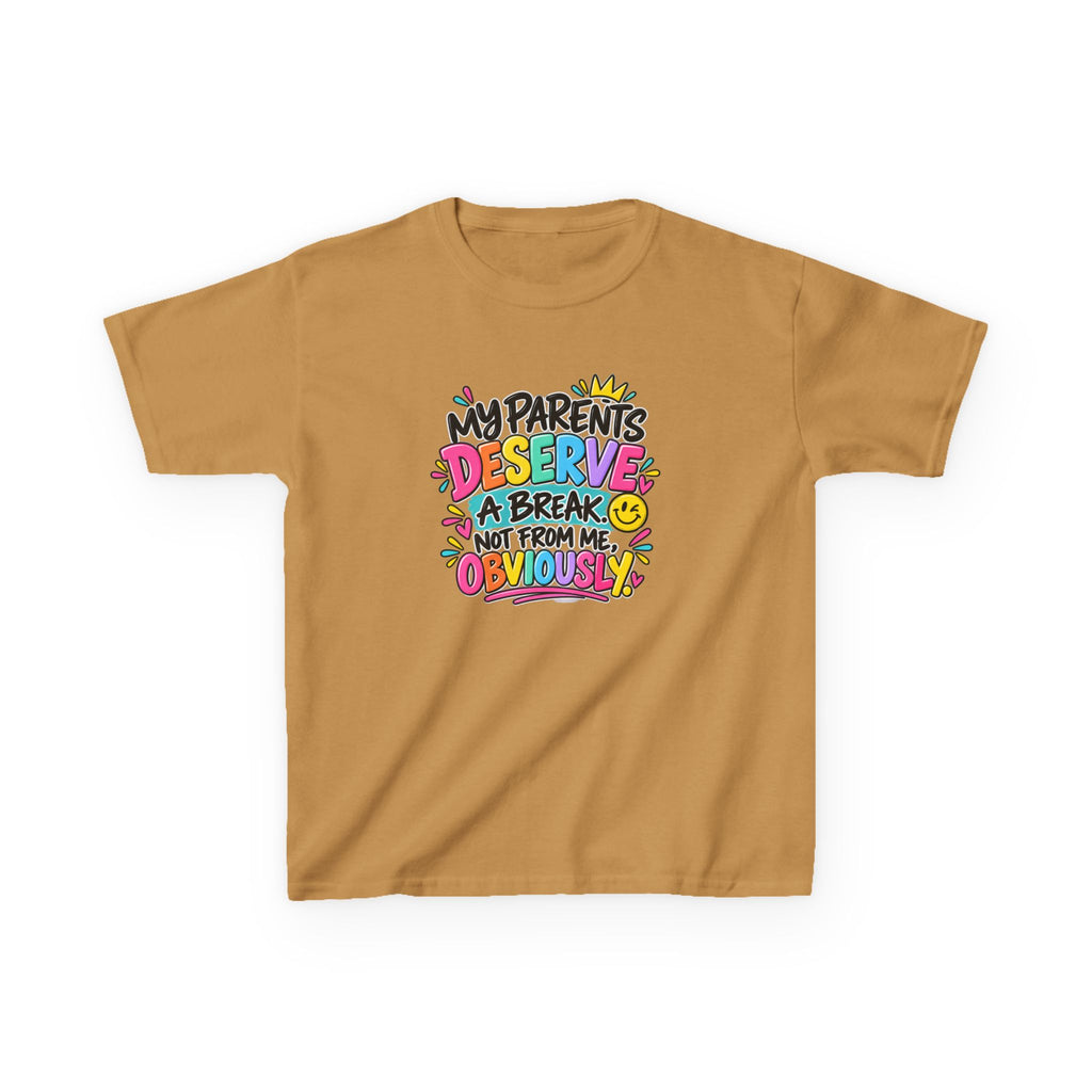 My Parents Deserve a Break Humor Kids Heavy Cotton™ Tee