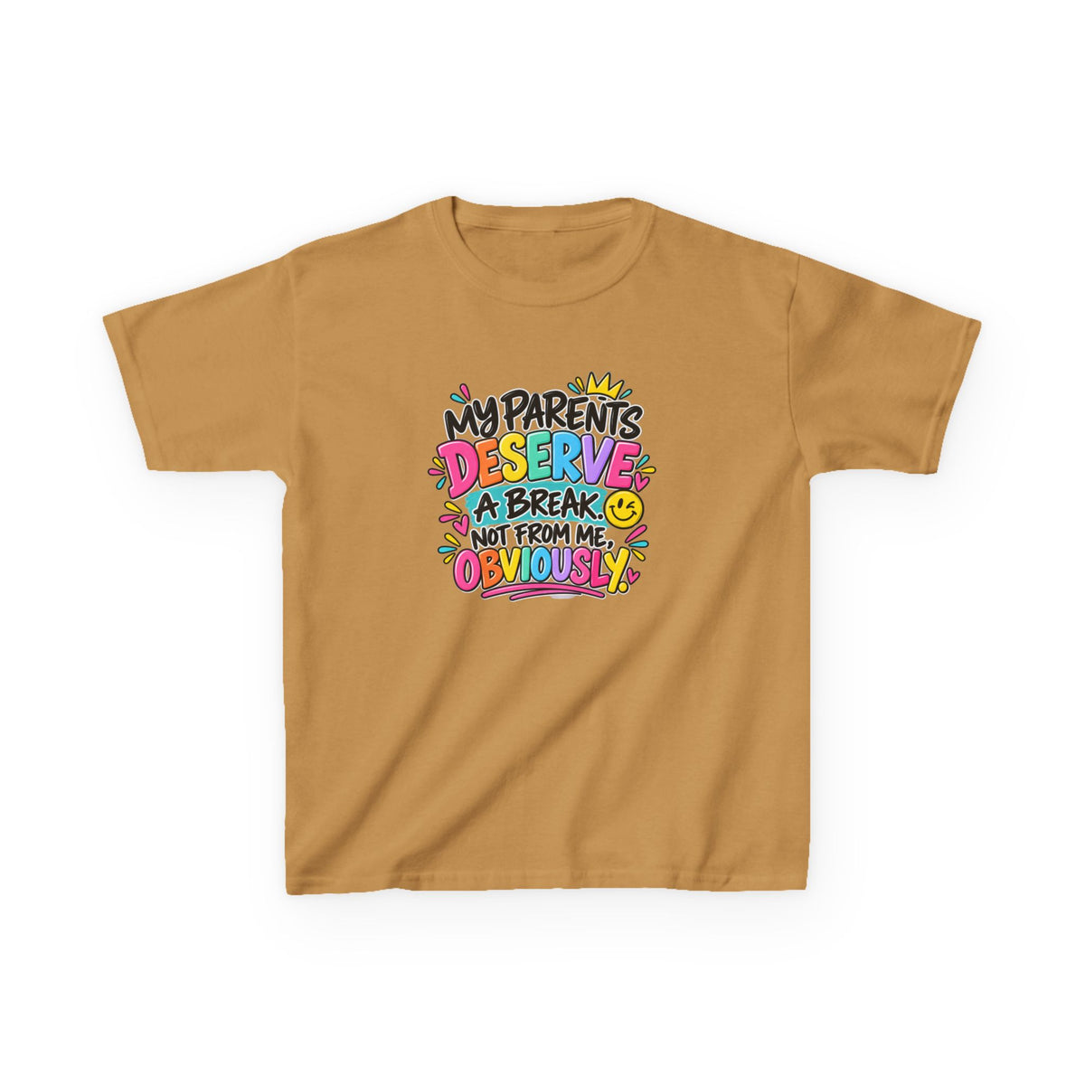 My Parents Deserve a Break Humor Kids Heavy Cotton™ Tee