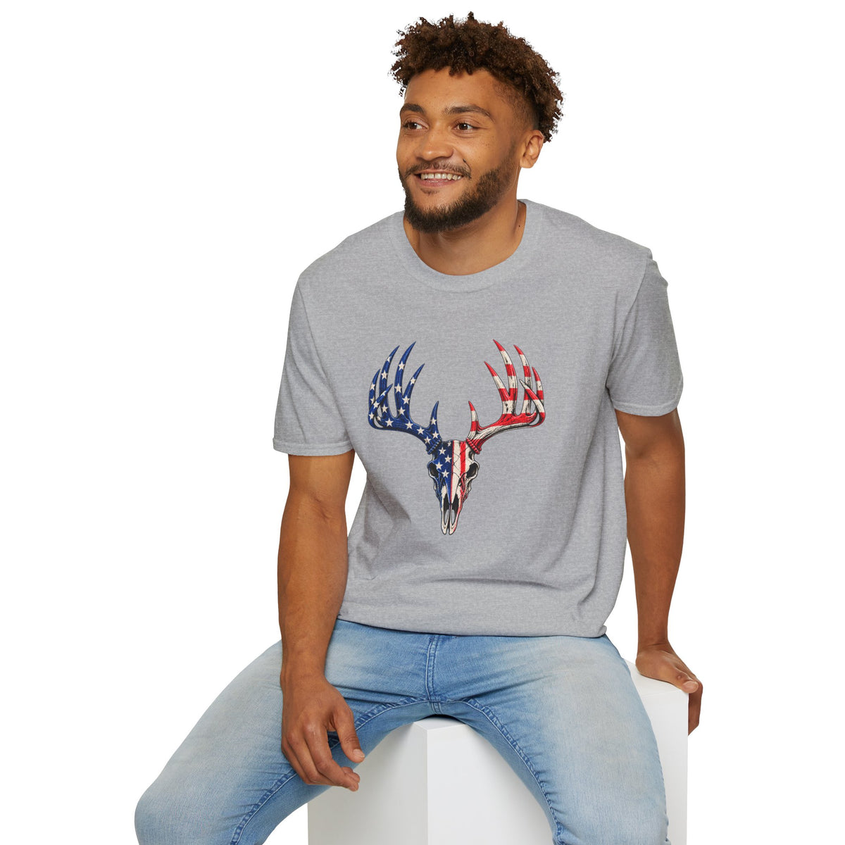 Patriotic Deer Skull T-Shirt