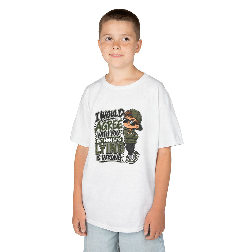 I Would Agree With You, But Humor Boys Kids Heavy Cotton™ Tee