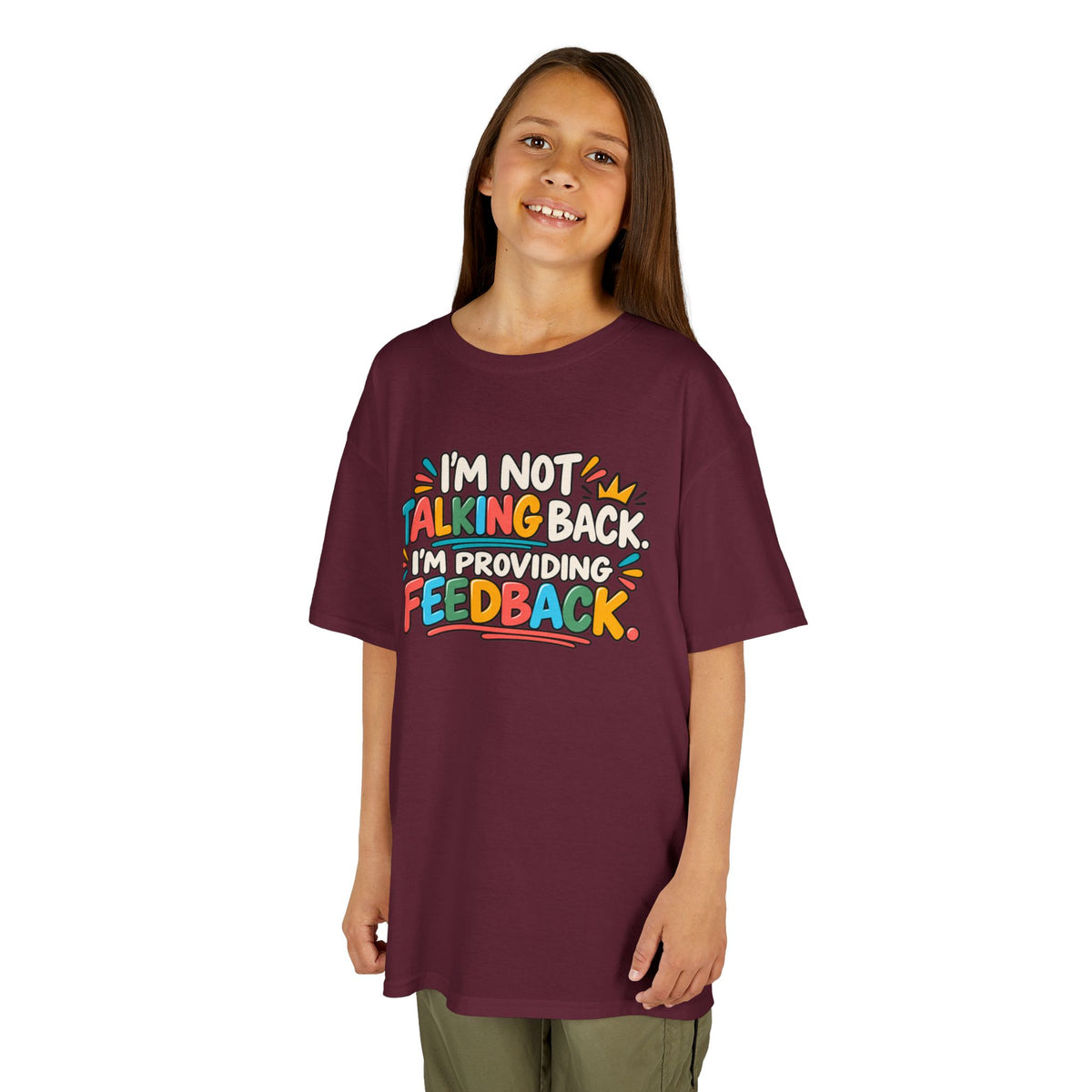 I'm Not Talking Back, Humor Kids Heavy Cotton™ Tee