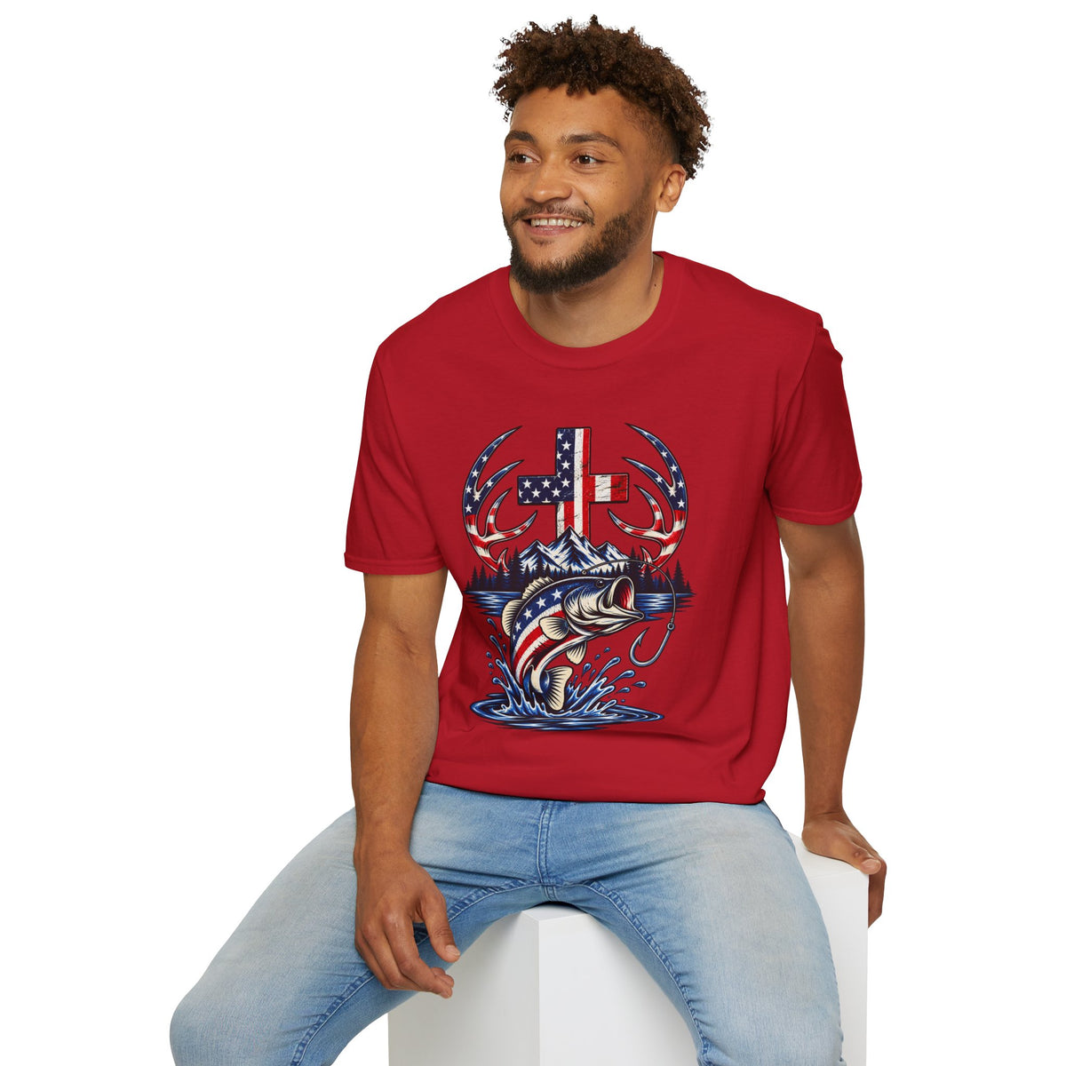 Patriotic Cross, Hunt & Fish T-Shirt