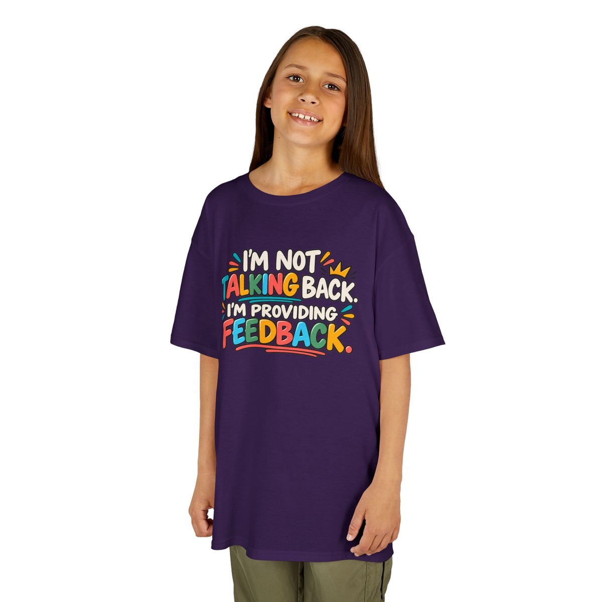 I'm Not Talking Back, Humor Kids Heavy Cotton™ Tee