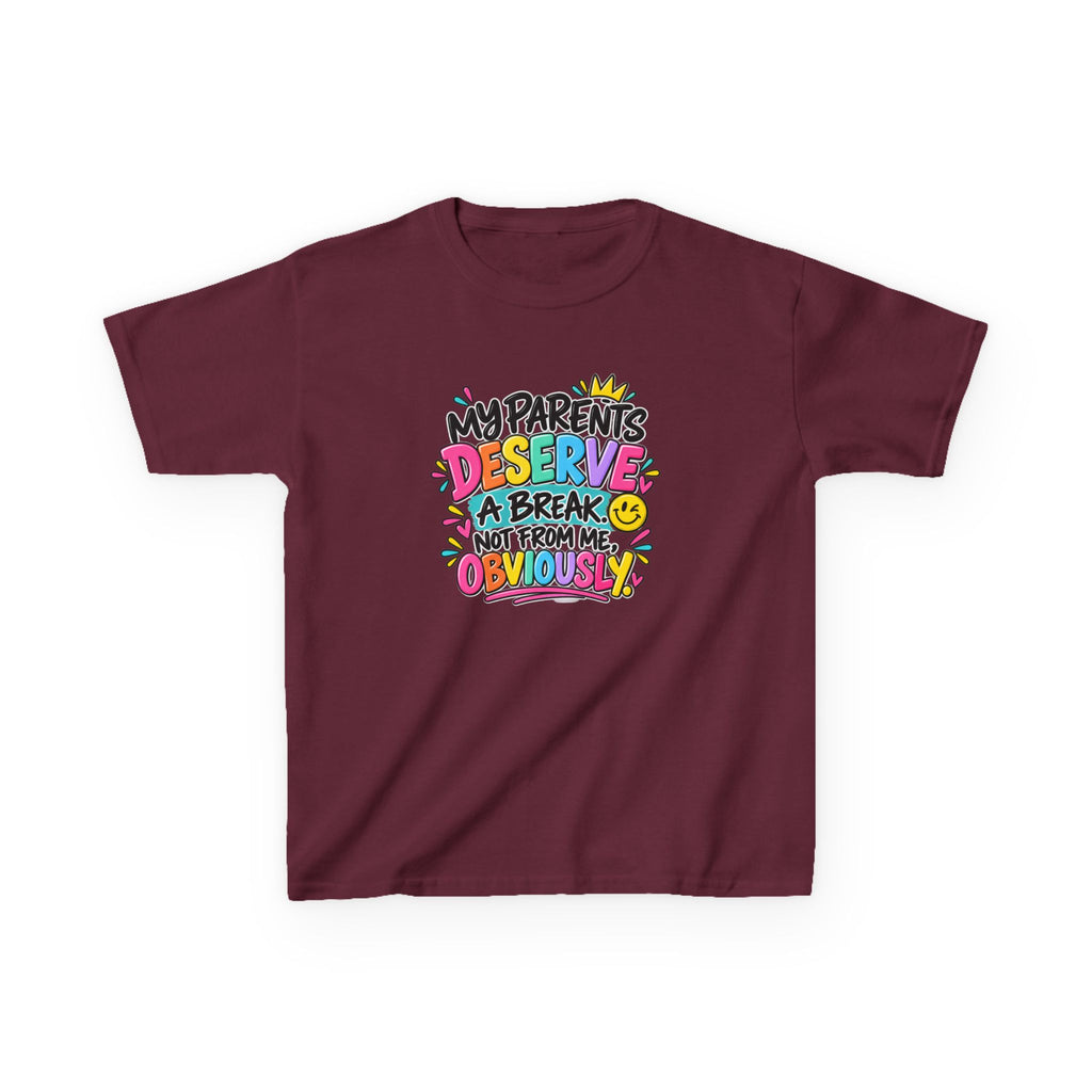 My Parents Deserve a Break Humor Kids Heavy Cotton™ Tee