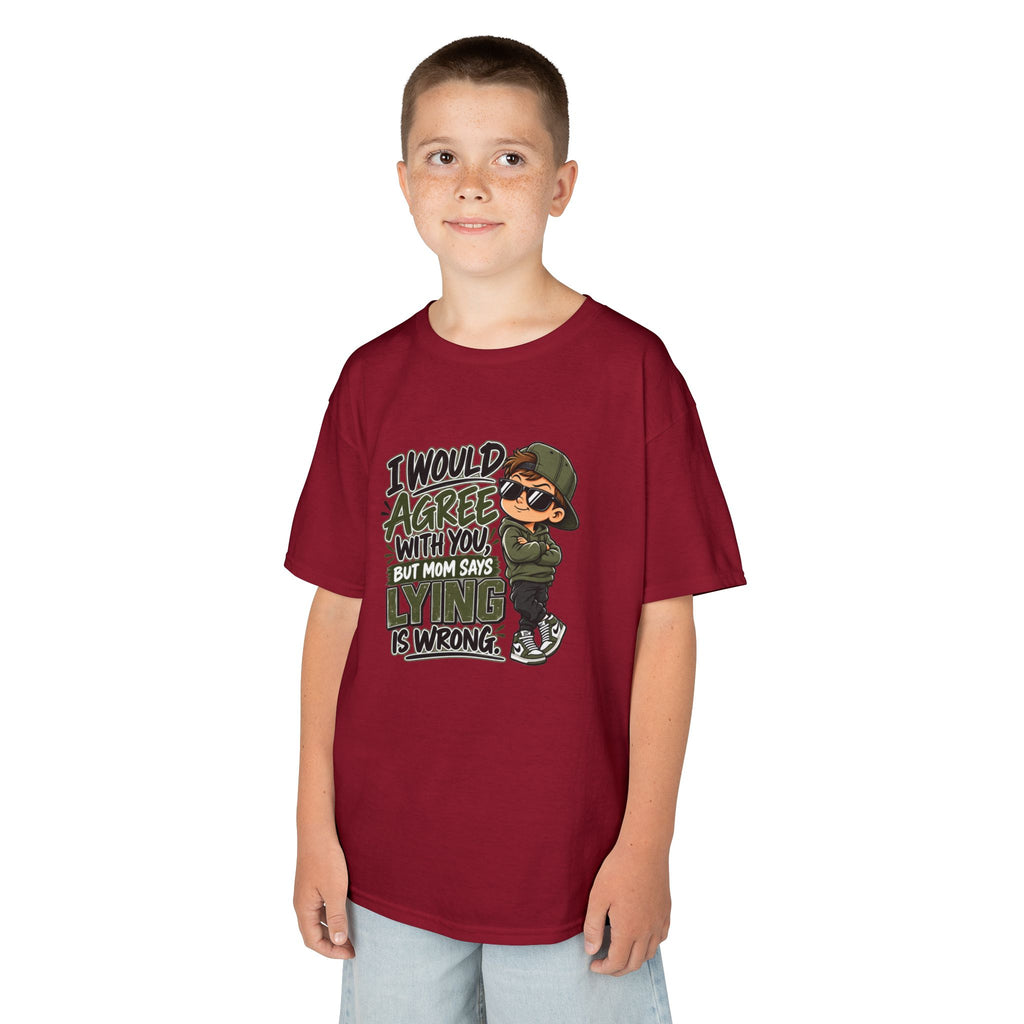 I Would Agree With You, But Humor Boys Kids Heavy Cotton™ Tee