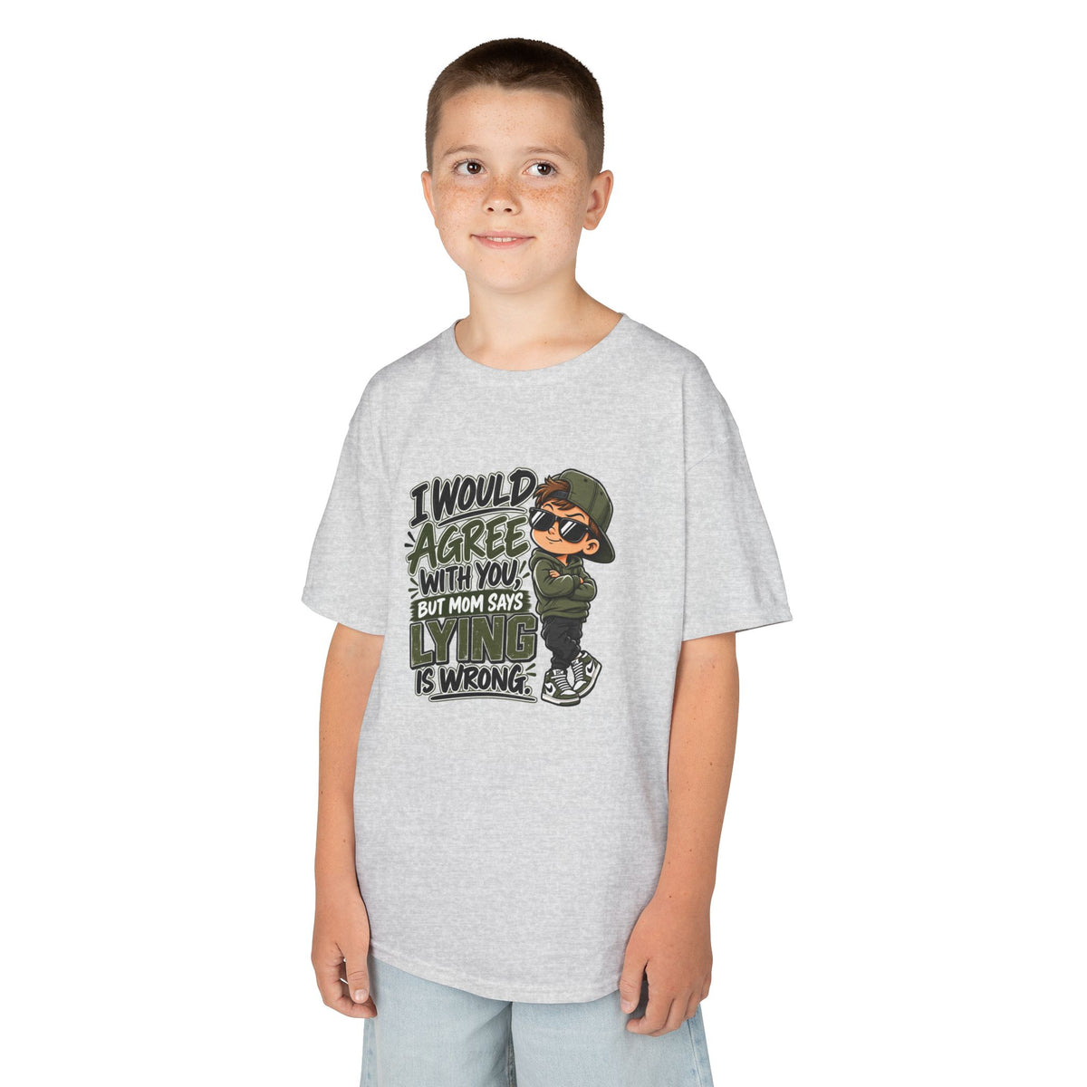 I Would Agree With You, But Humor Boys Kids Heavy Cotton™ Tee