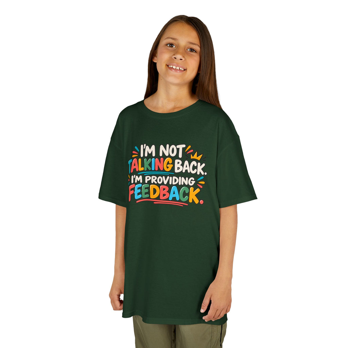 I'm Not Talking Back, Humor Kids Heavy Cotton™ Tee