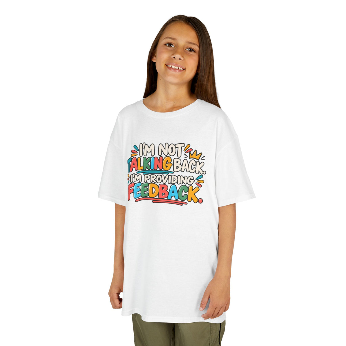 I'm Not Talking Back, Humor Kids Heavy Cotton™ Tee