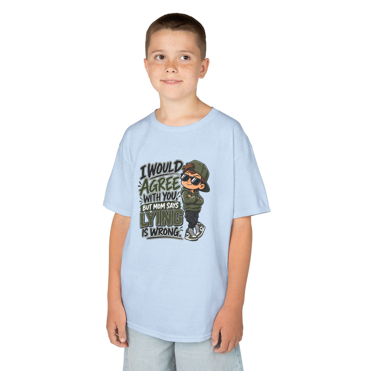 I Would Agree With You, But Humor Boys Kids Heavy Cotton™ Tee