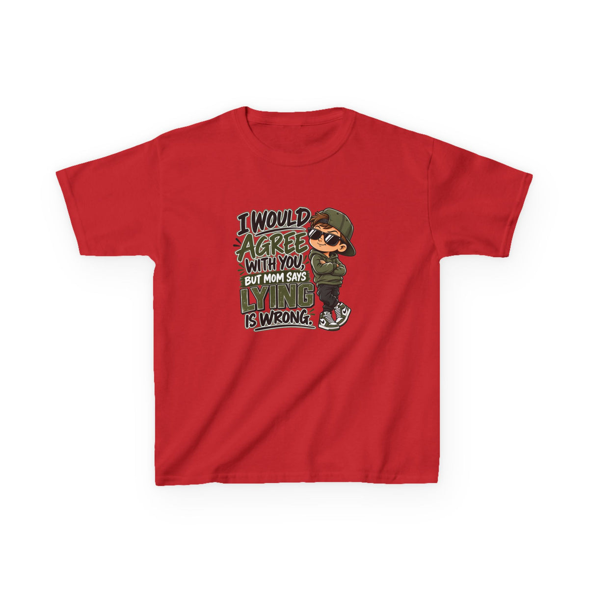 I Would Agree With You, But Humor Boys Kids Heavy Cotton™ Tee